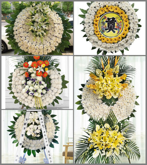 浙江省台州温岭市大溪镇潘郎村花圈速递